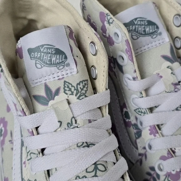 Vans Sk8-Hi Tapered Stackform Womens Sz 9 .5 White Pastel Floral Platform - Picture 7 of 8